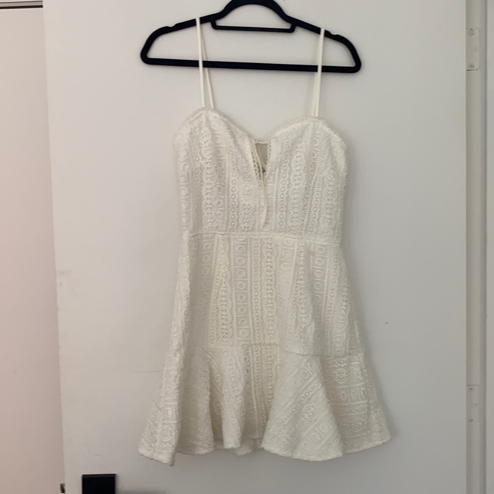 White Superdown dress